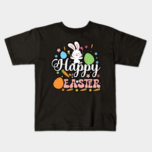 Happy Easter Sayings Egg Bunny Kids T-Shirt